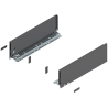 Blum 770K4002S Boki Bok szuflady LEGRABOX, wysokość K (128.5 mm), dł. 400 mm, lewy/prawy, do LEGRABOX pure antracyt mat prawy+le
