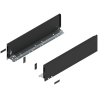 Blum 770K5002S Boki Bok szuflady LEGRABOX, wysokość K (128.5 mm), dł. 500 mm, lewy/prawy, do LEGRABOX pure czarny mat prawy+lewy