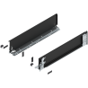 Blum 770K5501S Boki Bok szuflady LEGRABOX (za korpusem), wysokość K (128.5 mm), dł. 550 mm, lewy/prawy, do LEGRABOX pure czarny 