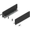 Blum 770K4002S Boki Bok szuflady LEGRABOX, wysokość K (128.5 mm), dł. 400 mm, lewy/prawy, do LEGRABOX pure czarny mat prawy+lewy