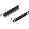 Blum 770M5001S Boki Bok szuflady LEGRABOX (za korpusem), wysokość M (90.5 mm), dł. 500 mm, lewy/prawy, do LEGRABOX pure czarny m