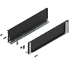 Blum 770C6501S Boki Bok szuflady LEGRABOX (za korpusem), wysokość C (177 mm), dł. 650 mm, lewy/prawy, do LEGRABOX pure czarny ma