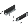 Blum 770M3001S Boki Bok szuflady LEGRABOX (za korpusem), wysokość M (90.5 mm), dł. 300 mm, lewy/prawy, do LEGRABOX pure czarny m