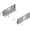 Blum 770K3502I Boki Bok szuflady LEGRABOX, wysokość K (128.5 mm), dł. 350 mm, lewy/prawy, do LEGRABOX pure inox-szczotk.-lakier.