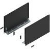 Blum 770F4002S Boki Bok szuflady LEGRABOX, wysokość F (241 mm), dł. 400 mm, lewy/prawy, do LEGRABOX pure czarny mat prawy+lewy