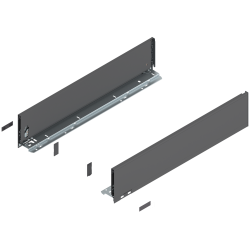 Blum 770K6002S Boki Bok szuflady LEGRABOX, wysokość K (128.5 mm), dł. 600 mm, lewy/prawy, do LEGRABOX pure antracyt mat prawy+le