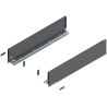 Blum 770K6002S Boki Bok szuflady LEGRABOX, wysokość K (128.5 mm), dł. 600 mm, lewy/prawy, do LEGRABOX pure antracyt mat prawy+le