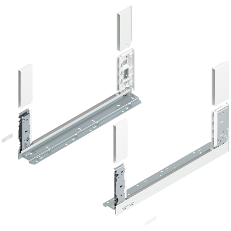 Blum 780C5002S Boki Bok szuflady LEGRABOX, wysokość C (177 mm), dł. 500 mm, lewy/prawy, do LEGRABOX free jedwabiście biały mat p