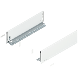 Blum 770K4502S Boki Bok szuflady LEGRABOX, wysokość K (128.5 mm), dł. 450 mm, lewy/prawy, do LEGRABOX pure jedwabiście biały mat