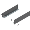 Blum 770K5502S Boki Bok szuflady LEGRABOX, wysokość K (128.5 mm), dł. 550 mm, lewy/prawy, do LEGRABOX pure antracyt mat prawy+le