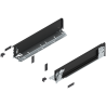Blum 770M4001S Boki Bok szuflady LEGRABOX (za korpusem), wysokość M (90.5 mm), dł. 400 mm, lewy/prawy, do LEGRABOX pure czarny m