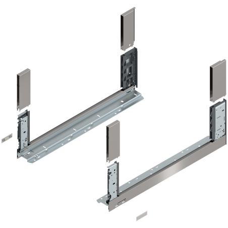 Blum 780C5502I Boki Bok szuflady LEGRABOX, wysokość C (177 mm), dł. 550 mm, lewy/prawy, do LEGRABOX free inox-szczotk.-lakier. p