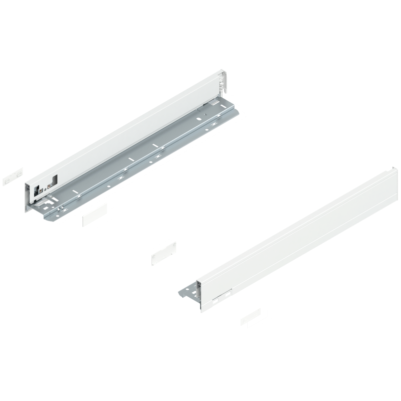 Blum 770N5002S Boki Bok szuflady LEGRABOX, wysokość N (66.5 mm), dł. 500 mm, lewy/prawy, do LEGRABOX pure jedwabiście biały mat 