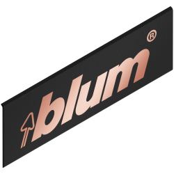 Blum ZA7.0700.BL Element z logo LEGRABOX Zaślepka, zewnętrzny, lewy, prawy, prostokątna, symetr., nadrukowany (blum) czarny mat 