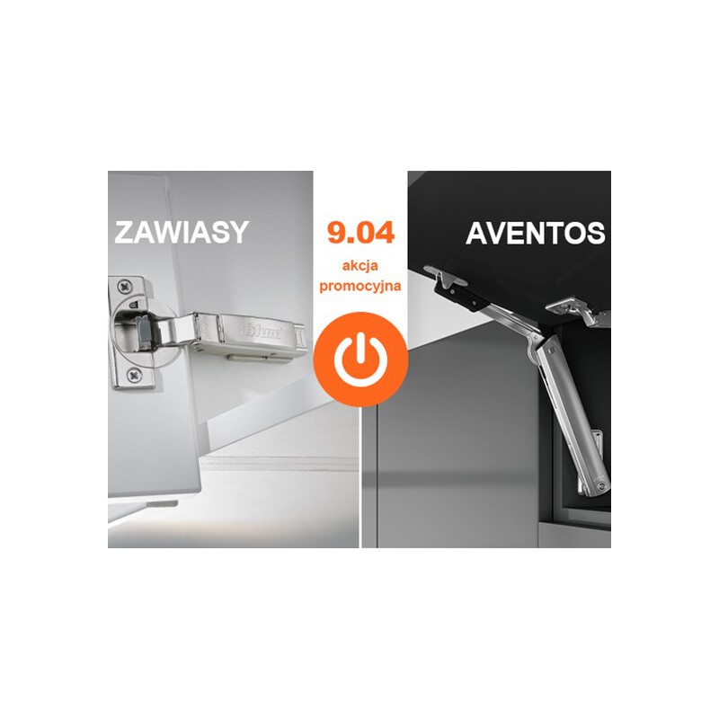 Pakiet 250 x zawias Blum "0" 71B3550 z prowadnikiem