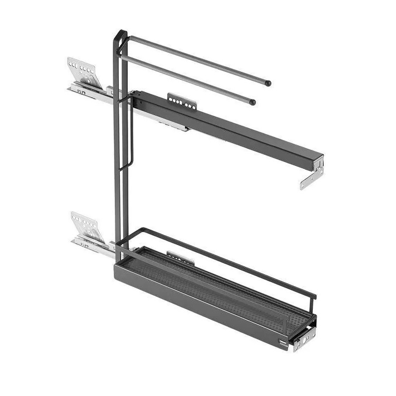 Wyciąg wąski z półką i wieszakiem Style 004.72.A Peka 150 mm